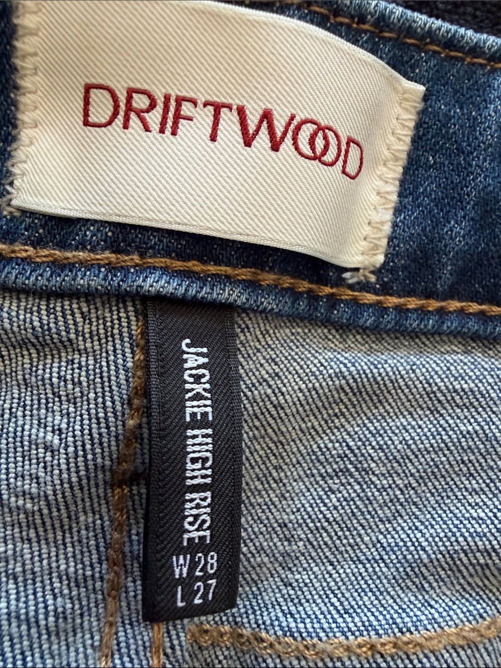 DRIFTWOOD Jackie High Rise Jeans with Floral Side Embroidery - Picture 3 of 4